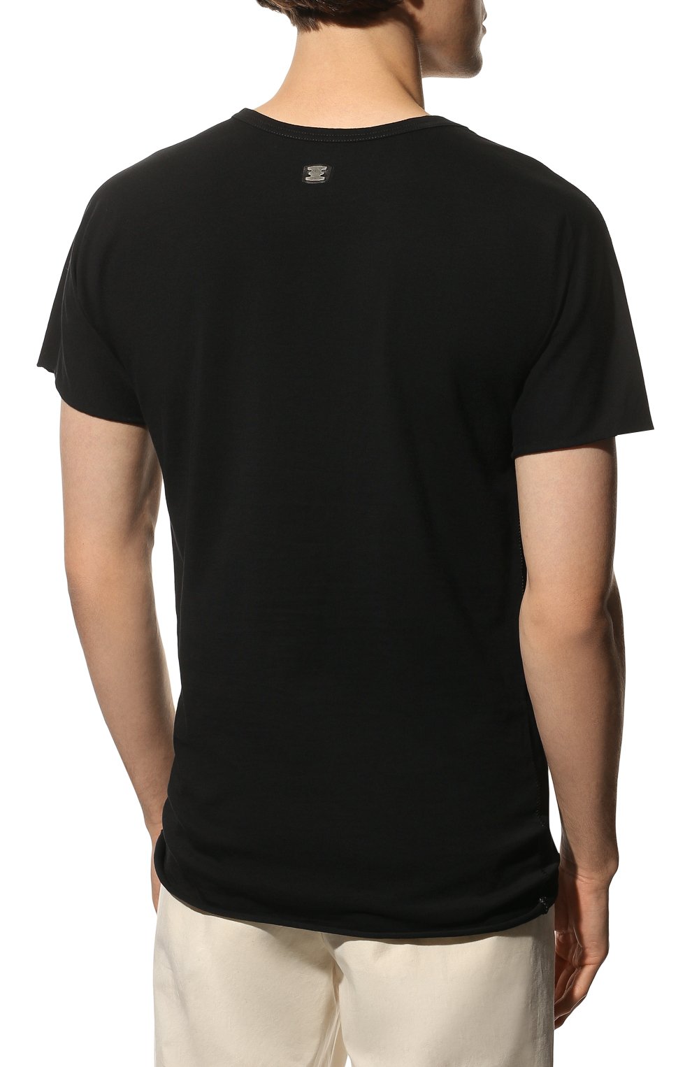 Хлопковая футболка ISAAC SELLAM черного цвета по цене 13900 руб., арт. MISTER T-JERSEY, фото 4 Хлопковая футболка ISAAC SELLAM, арт. MISTER T-JERSEY, фото 4