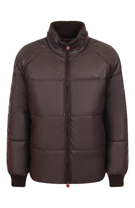 Мужская кожаный пуховик KITON, арт. UW2238V0416H21