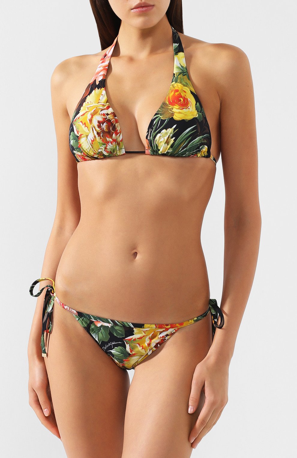 Плавки-бикини с принтом DOLCE & GABBANA черного цвета по цене 27050 руб., арт. 02A01J/FSGP0, фото 2 Плавки-бикини с принтом DOLCE & GABBANA, арт. 02A01J/FSGP0, фото 2