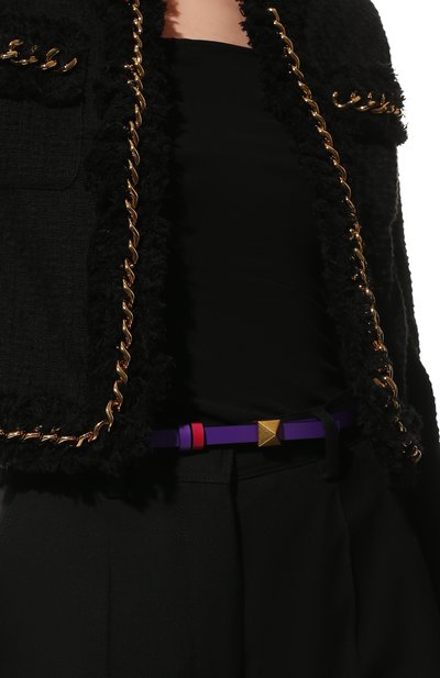 Двусторонний кожаный ремень one stud VALENTINO фуксия цвета по цене 46600 руб., арт. XW0T0SA0/QTN, фото 3 Двусторонний кожаный ремень one stud VALENTINO, арт. XW0T0SA0/QTN, фото 3