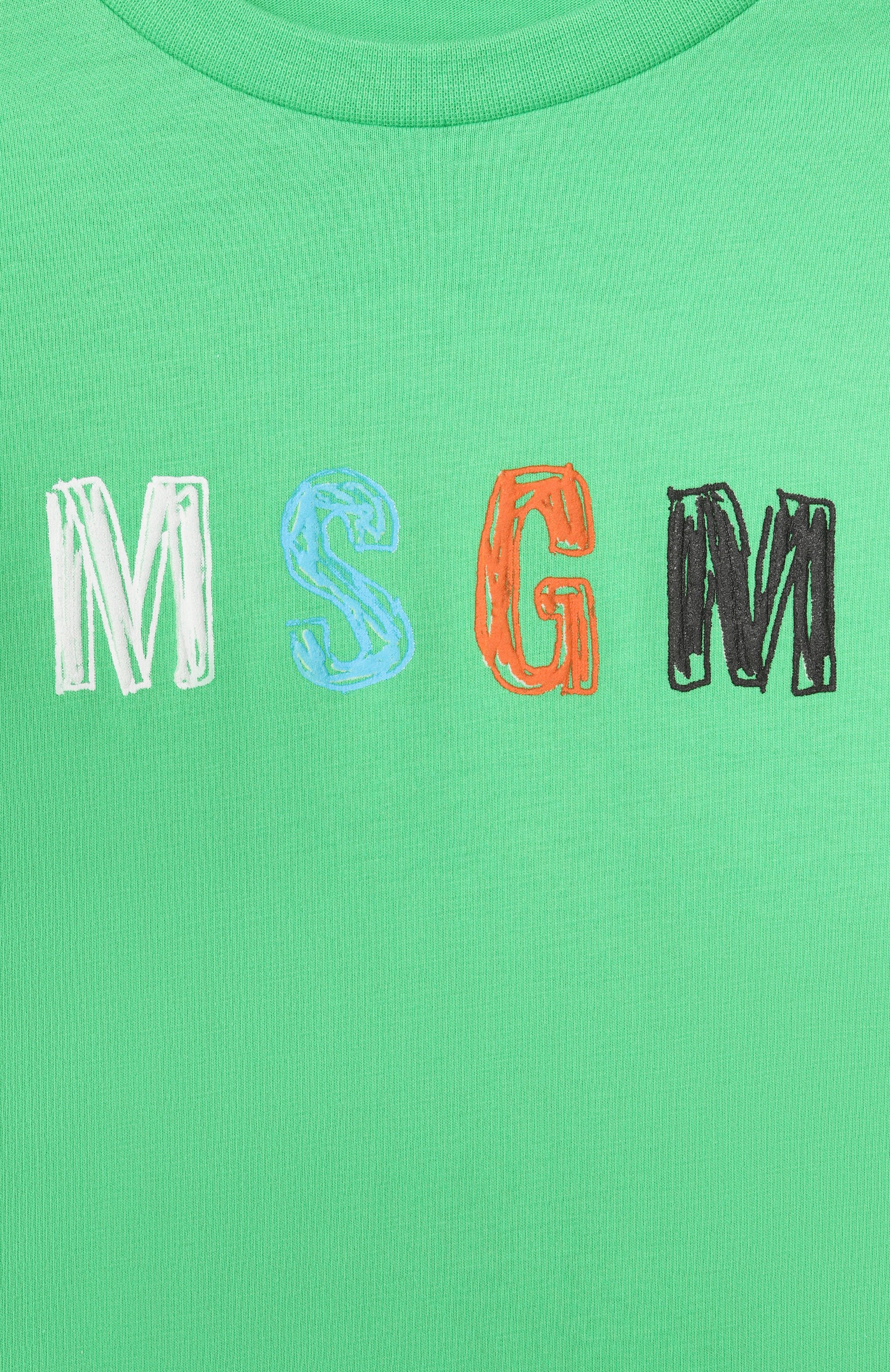 Хлопковая футболка MSGM KIDS, арт. S6MSJBTH232, фото 3