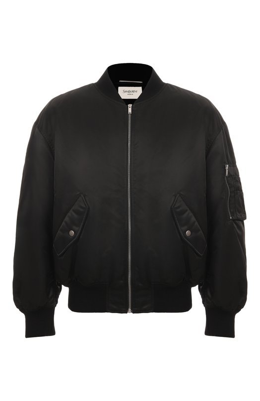 Утепленный бомбер Saint Laurent 838713/YZ9BV Чёрный 838713/YZ9BV