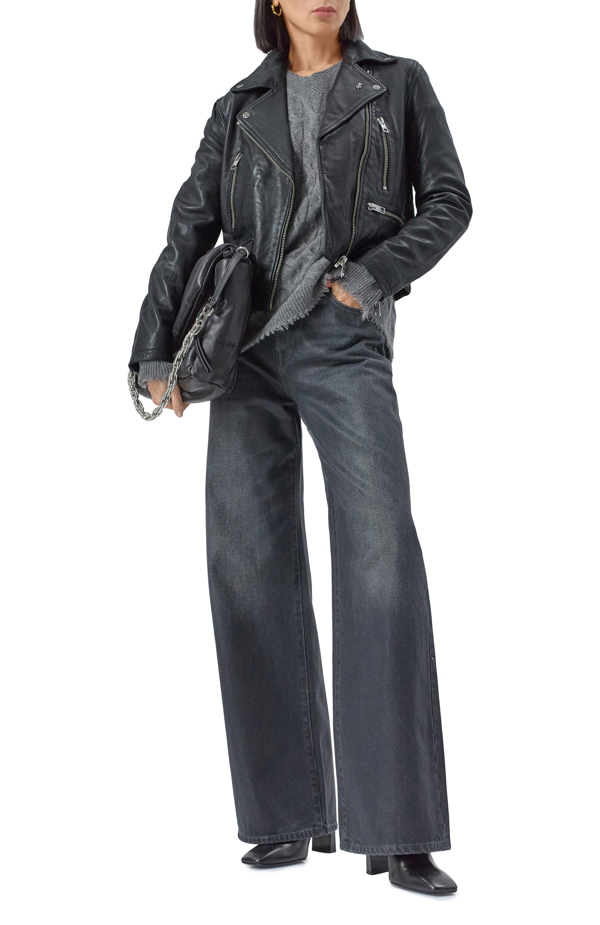 Кожаная куртка KSUBI черного цвета по цене 95650 руб., арт. 5000004726, фото 2 Кожаная куртка KSUBI, арт. 5000004726, фото 2