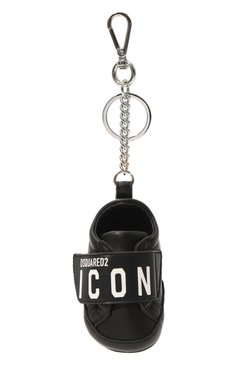 Мужской брелок icon DSQUARED2 черного цвета, арт. KRM0081 34607309 | �Фото 1 (Материал: Текстиль, Пластик, Вискоза, Синтетический материал; Материал сплава: Проставлено; Нос: Не проставлено)