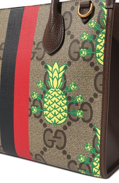 Сумка-тоут gucci pineapple GUCCI разноцветного цвета по цене 223200 руб., арт. 659983 URRAT, фото 3 Сумка-тоут gucci pineapple GUCCI, арт. 659983 URRAT, фото 3