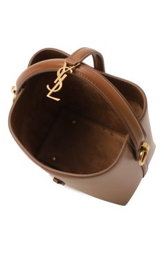 Женская сумка le 37 mini SAINT LAURENT коричневого цвета, арт. 765870/2R20W | Фото 5 (Материал: Натуральная кожа; Ремень/цепочка: На ремешке; Драгоценные камни: Проставлено; Размер: mini; Материал сплава: Проставлено)