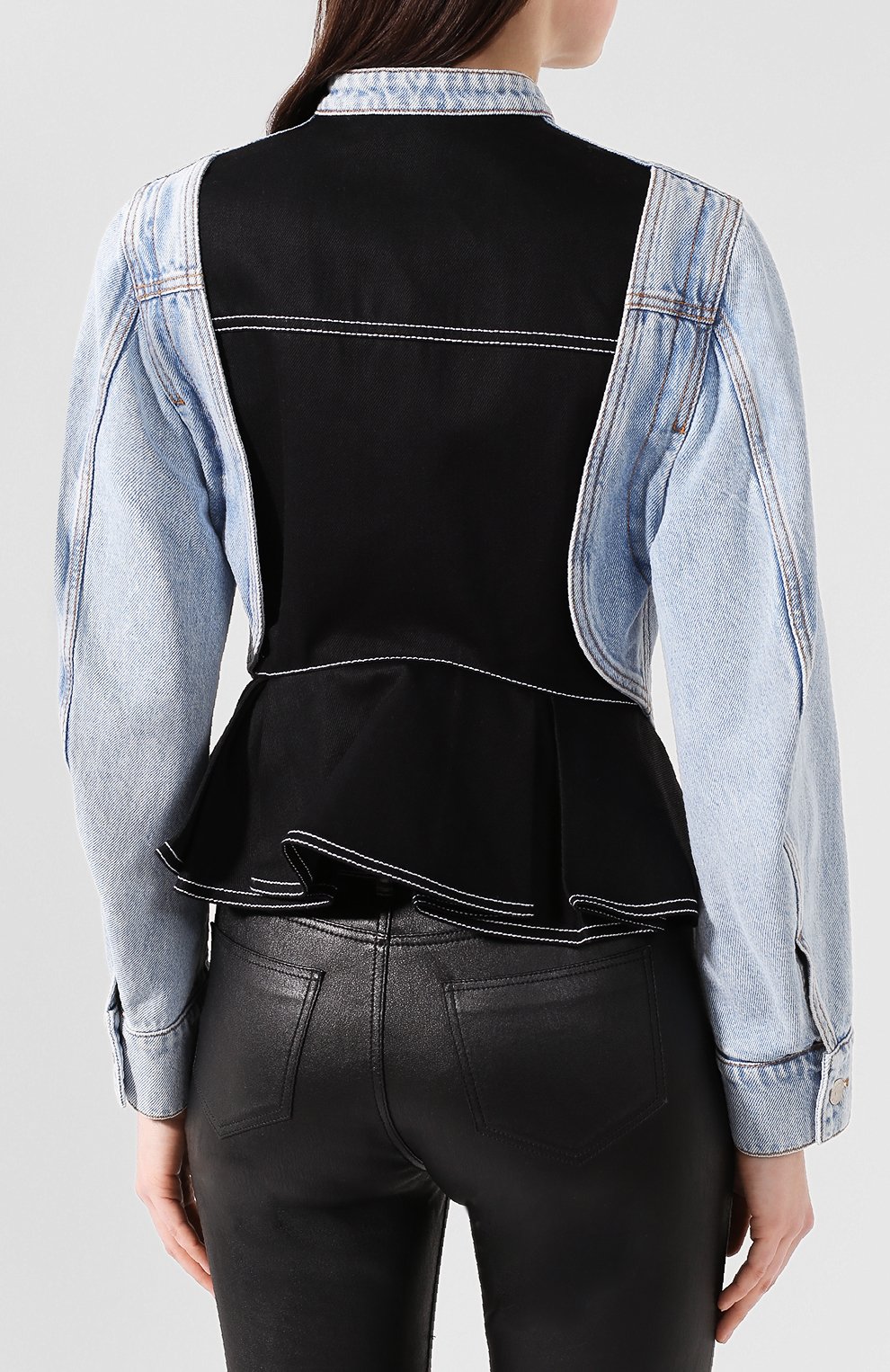 Джинсовая куртка ALEXANDER MCQUEEN синего цвета по цене 179500 руб., арт. 605350/QMAAP, фото 4 Джинсовая куртка ALEXANDER MCQUEEN, арт. 605350/QMAAP, фото 4