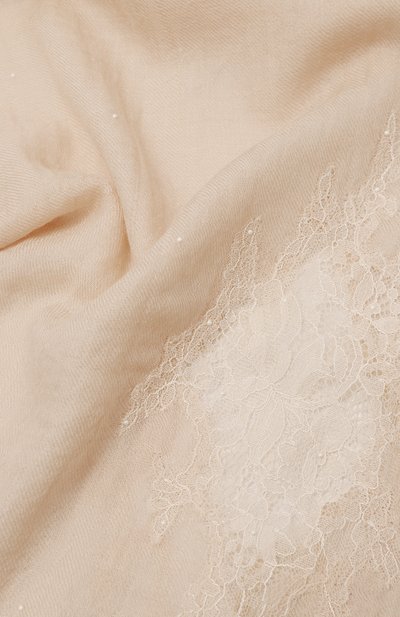 Шаль из шелка и шерсти VINTAGE SHADES светло-бежевого цвета по цене 20800 руб., арт. 32293, фото 4 Шаль из шелка и шерсти VINTAGE SHADES, арт. 32293, фото 4