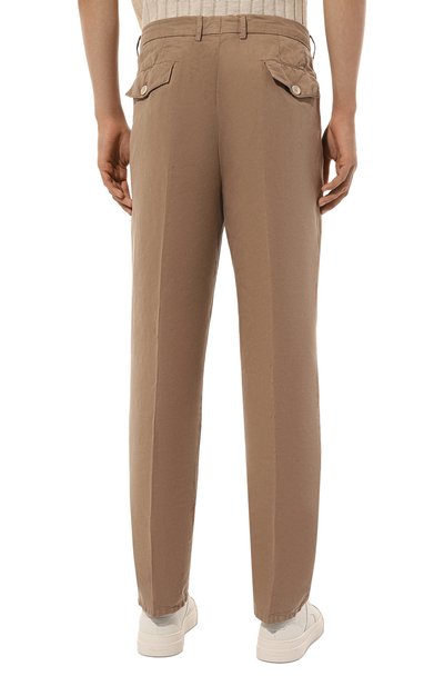 Брюки изо льна и хлопка BRUNELLO CUCINELLI, арт. M291DB2285, фото 4