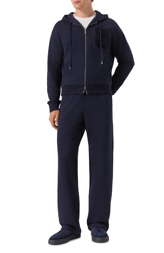 Брюки из хлопка и кашемира Zilli JSP303M0176VEST00 Синий  JSP303M0176VEST00 Фото 2