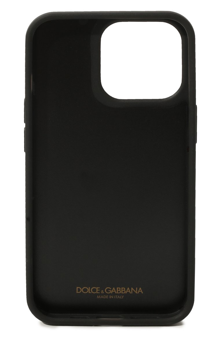 Кожаный чехол для iphone 13 pro DOLCE & GABBANA черного цвета, арт. BI3135/AW576 | Фото 2 (Женское Кросс-КТ: Кожа iPhone; Нос: Не проставлено; Региональные ограничения белый список (Axapta Mercury): Не проставлено)