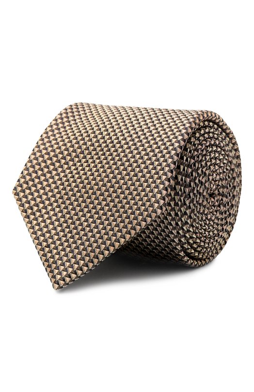 Шелковый галстук Brioni 061Q00/PD498 Бежевый 061Q00/PD498