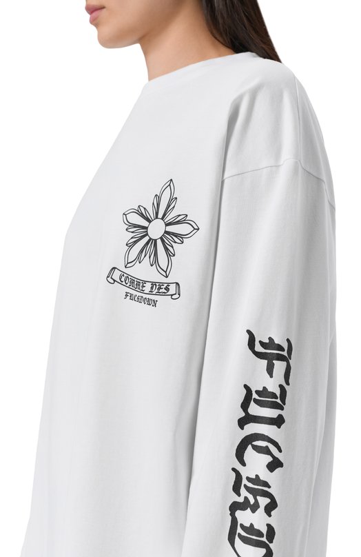 Хлопковый лонгслив Comme des Fuckdown CFABW01675 Белый  CFABW01675 Фото 5