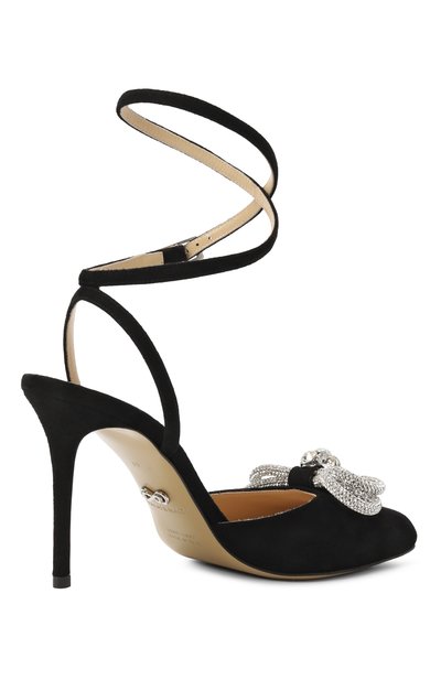 Замшевые туфли double bow 95 MACH & MACH, арт. FW25-S0943-95-SUE-BLK, фото 5