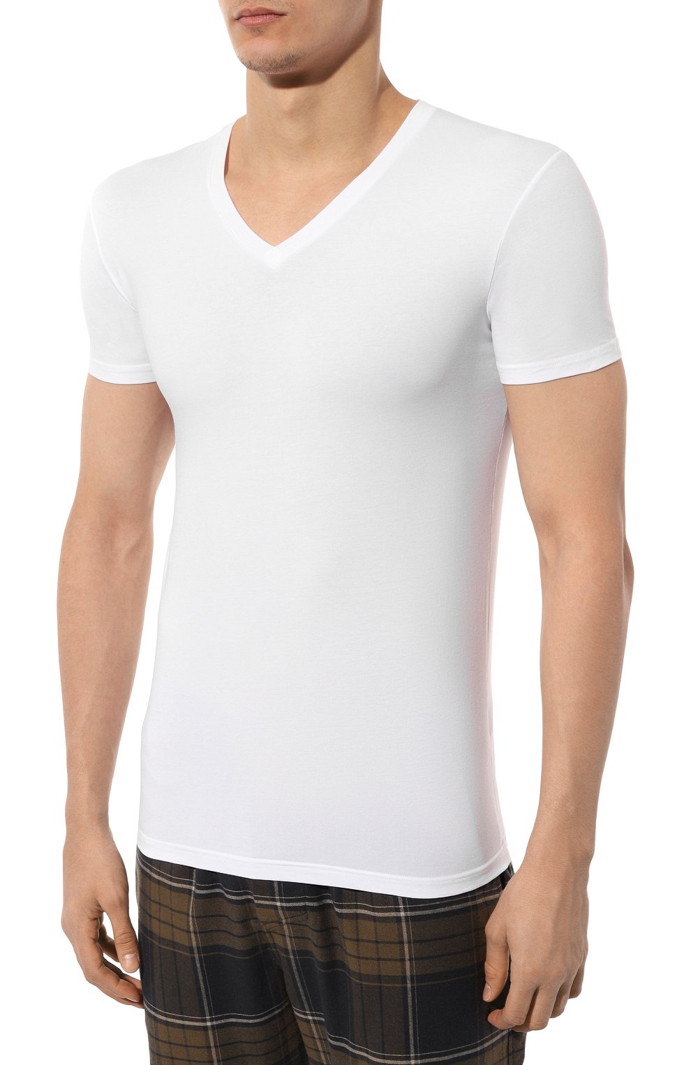 Хлопковая футболка ZEGNA белого цвета по цене 11550 руб., арт. N2M800090, фото 3 Хлопковая футболка ZEGNA, арт. N2M800090, фото 3