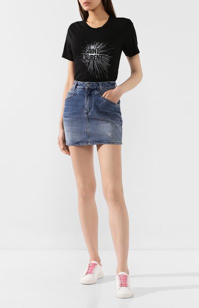 Хлопковая футболка SAINT LAURENT, арт. 590382/YBMH2, фото 2