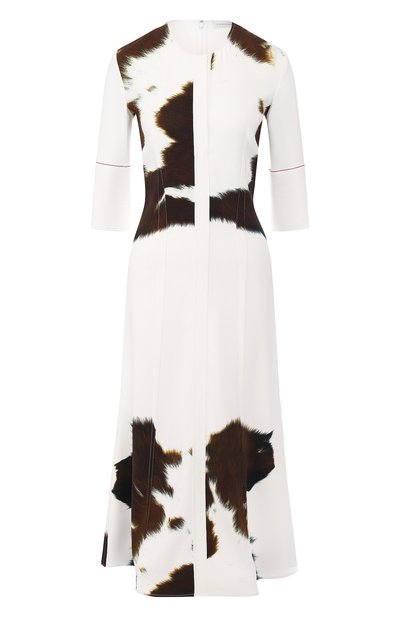 Женское платье с принтом VICTORIA BECKHAM, арт. DR MID 6711 PSS19 D1 CADY C0W PRINT