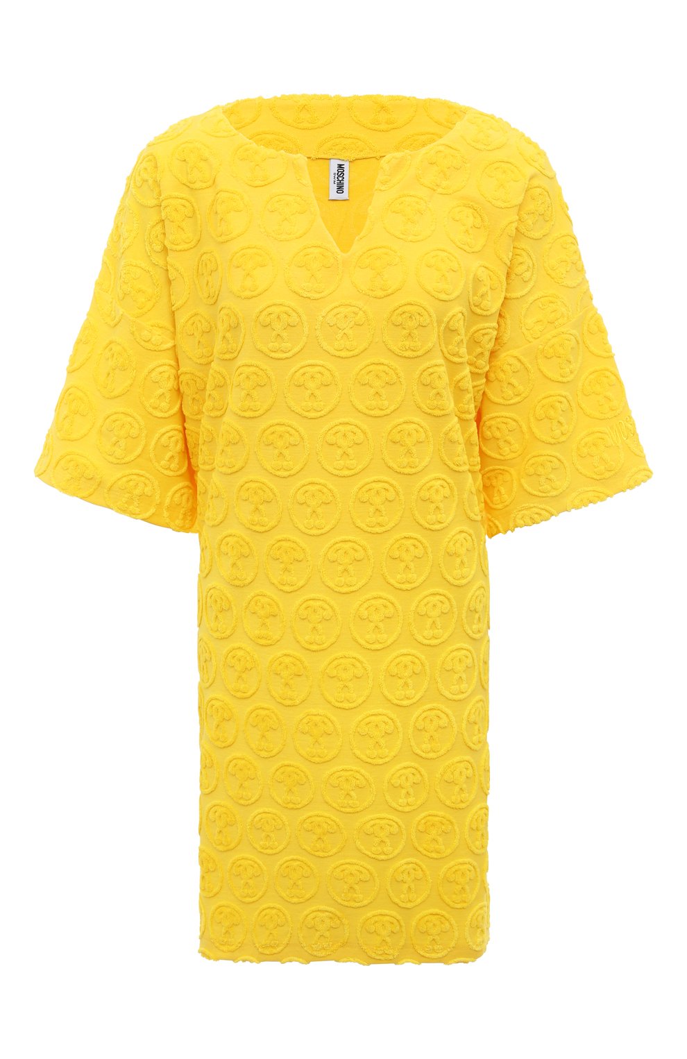 Хлопковая туника MOSCHINO желтого цвета по цене 24350 руб., арт. A1711/9406, фото 1 Хлопковая туника MOSCHINO, арт. A1711/9406, фото 1