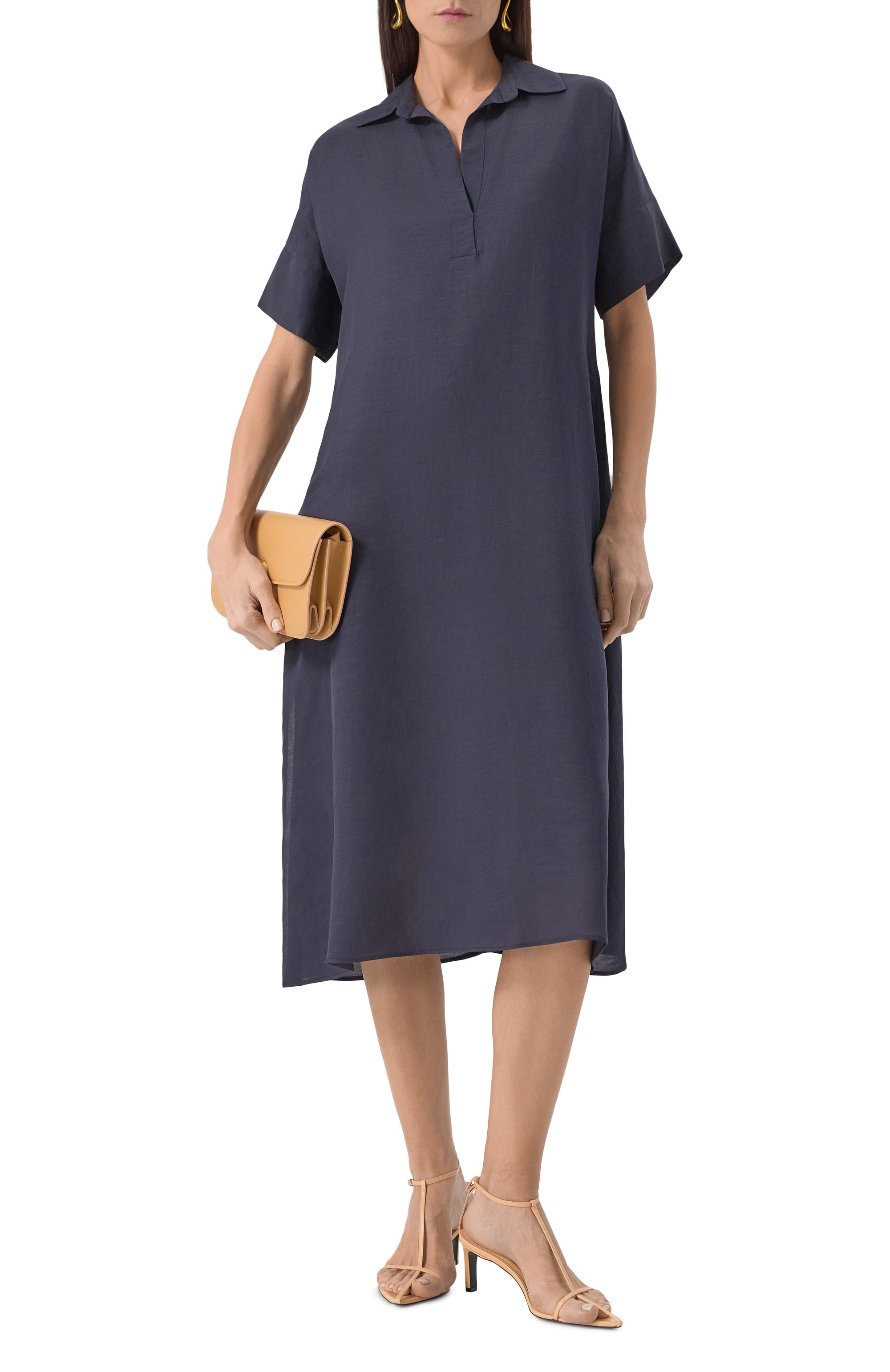 Платье из вискозы и льна ANTONELLI FIRENZE, арт. L6579N/922, фото 2