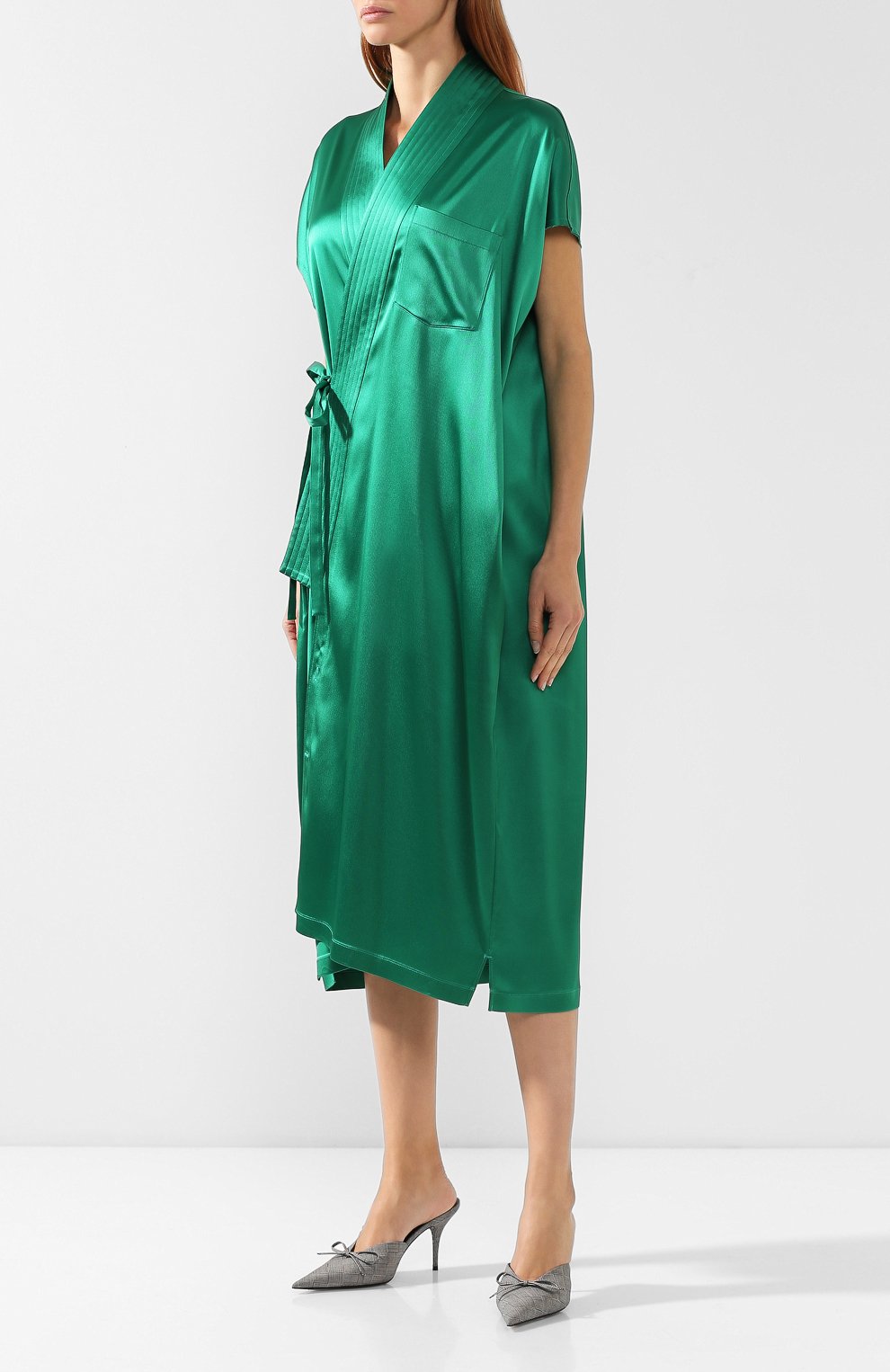 Атласное платье BALENCIAGA, арт. 582856/TA021, фото 3
