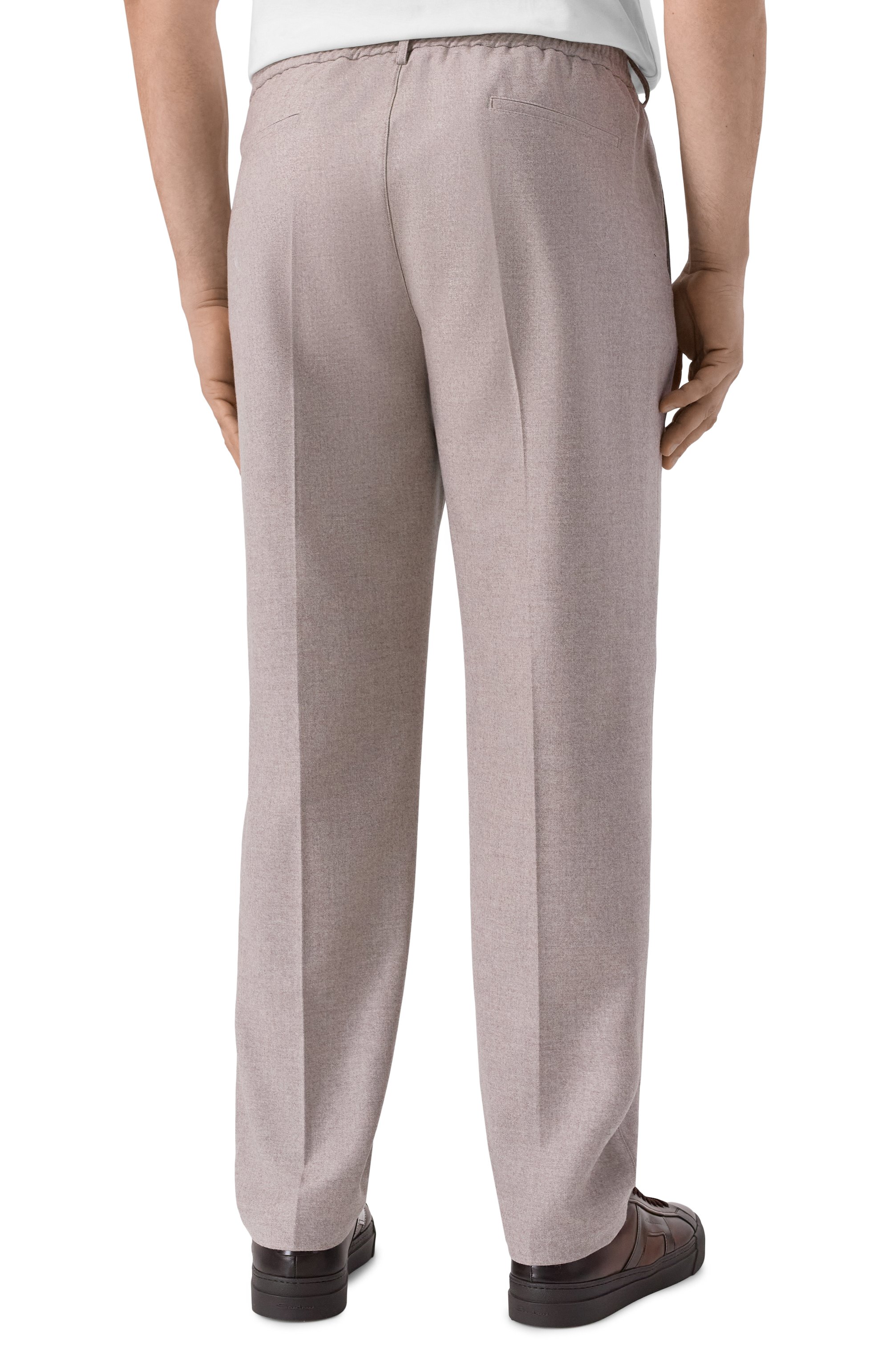 Брюки из шерсти и кашемира CAPOBIANCO бежевого цвета по цене 79950 руб., арт. 19M808.FA00./58, фото 4 Брюки из шерсти и кашемира CAPOBIANCO, арт. 19M808.FA00./58, фото 4