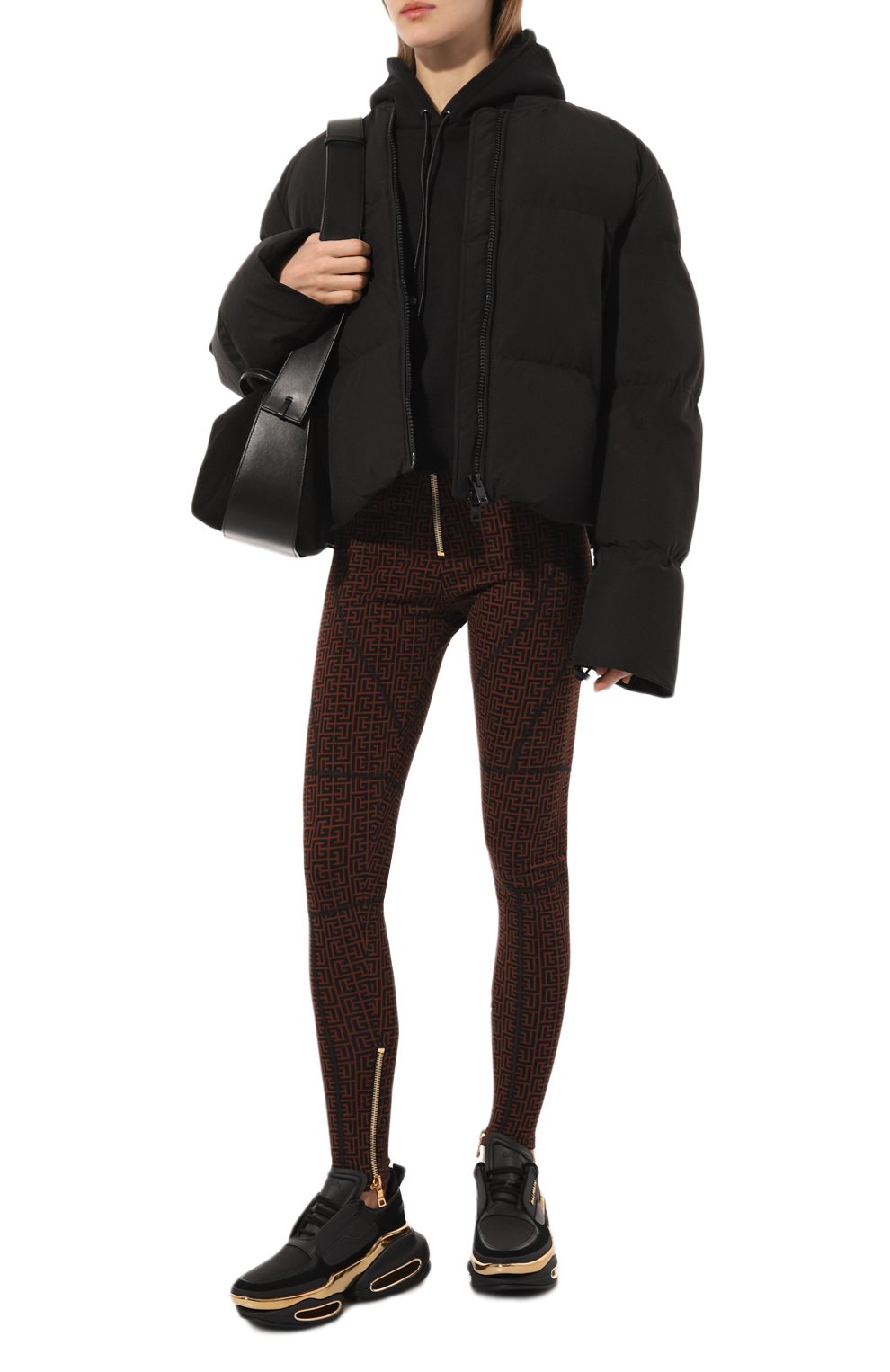 Хлопковые легинсы BALMAIN, арт. AF00C035JC97, фото 2