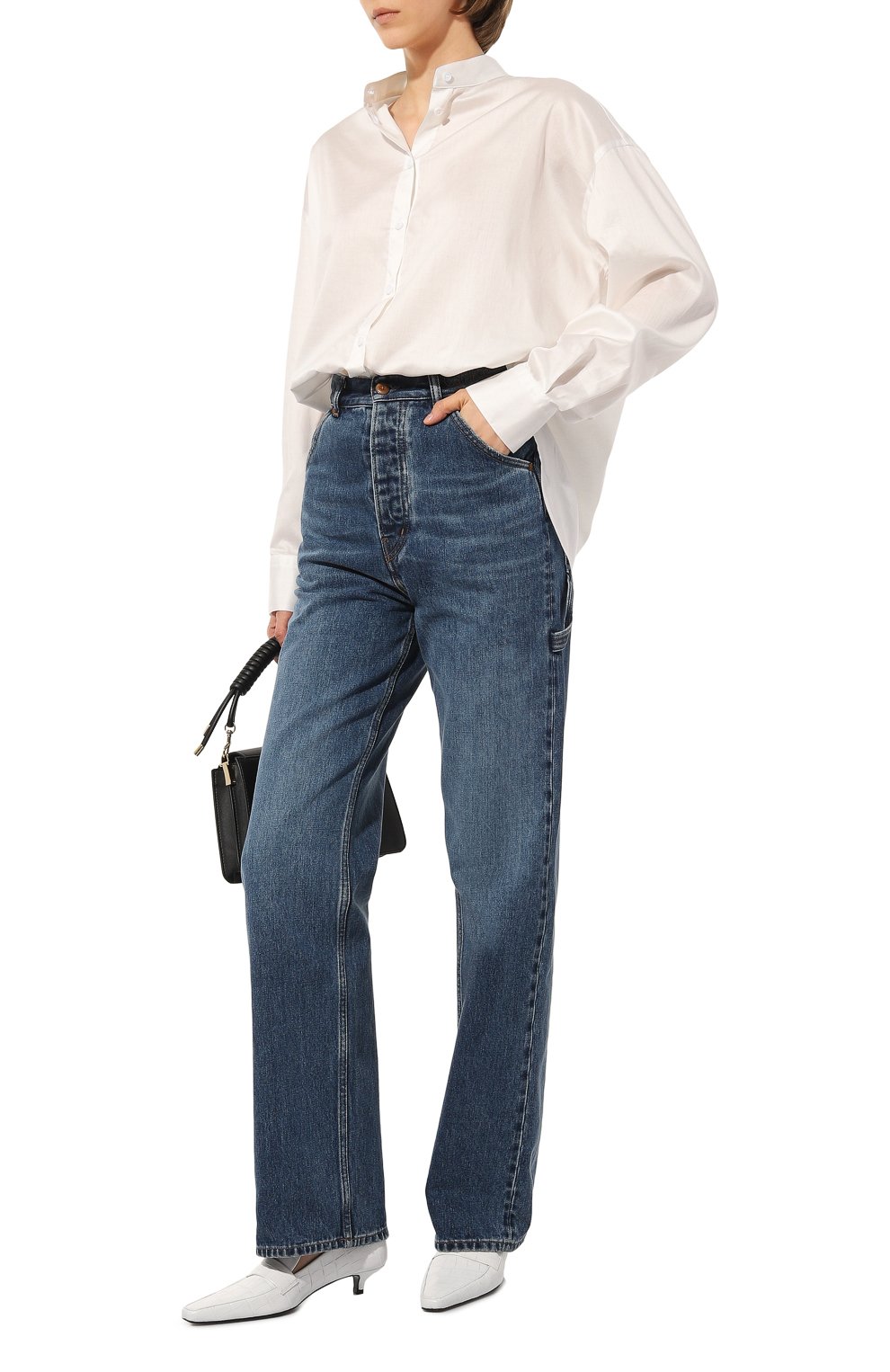 Хлопковая рубашка NOBLE&BRULEE белого цвета по цене 32000 руб., арт. NB10/160123/5, фото 2 Хлопковая рубашка NOBLE&BRULEE, арт. NB10/160123/5, фото 2