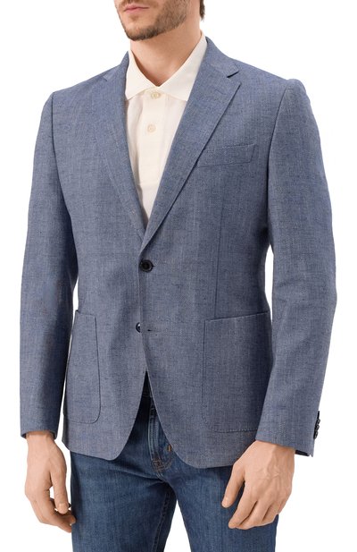 Пиджак из шерсти и хлопка BOSS, арт. 50535047, фото 5