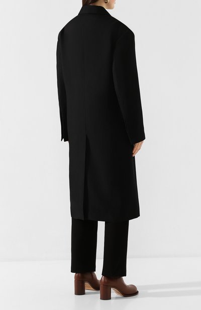 Пальто из смеси льна и шерсти ACNE STUDIOS черного цвета по цене 68400 руб., арт. A90230, фото 4 Пальто из смеси льна и шерсти ACNE STUDIOS, арт. A90230, фото 4