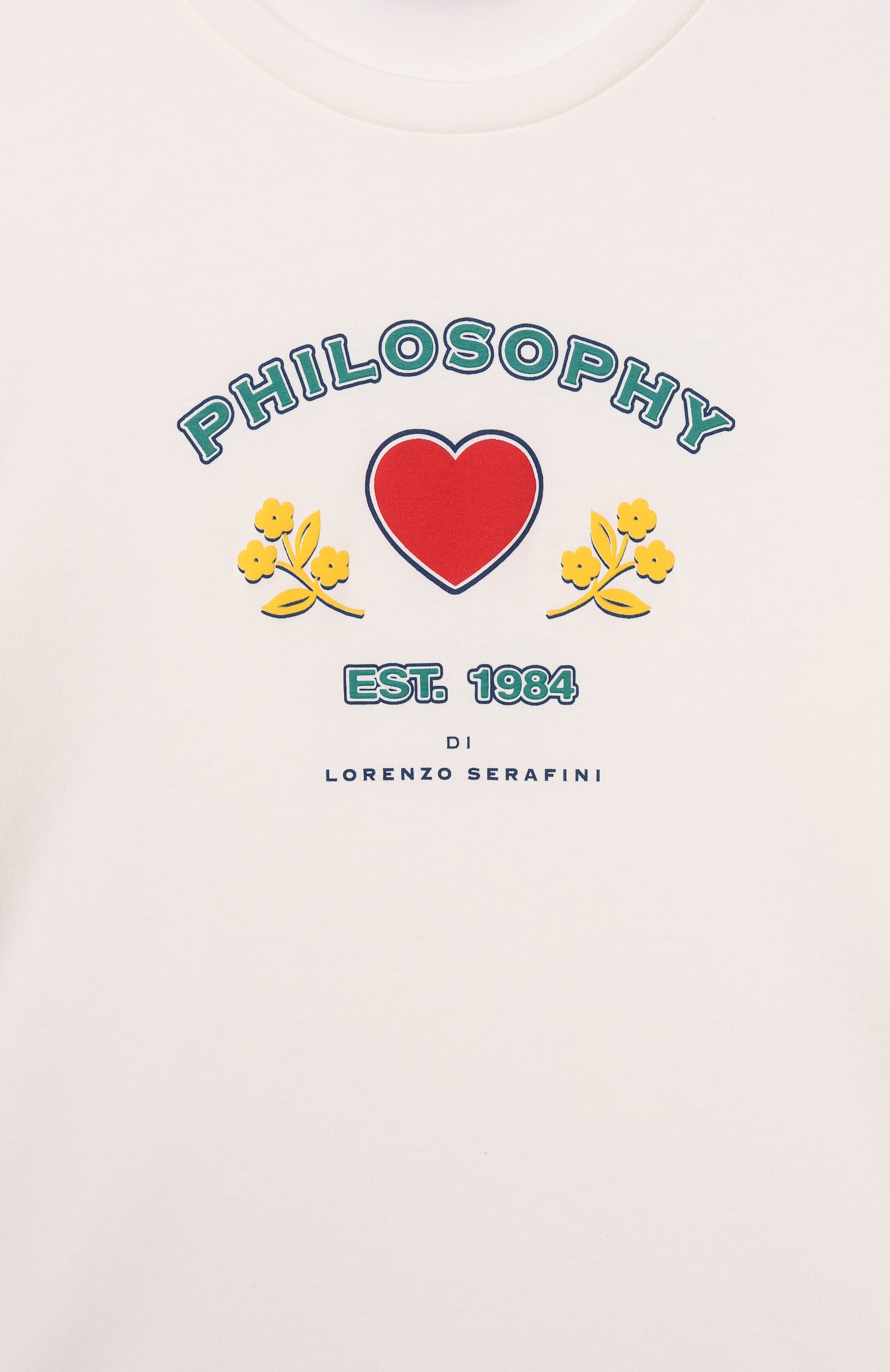 Хлопковая футболка PHILOSOPHY DI LORENZO SERAFINI KIDS, арт. I1F613/6203/12-14, фото 3