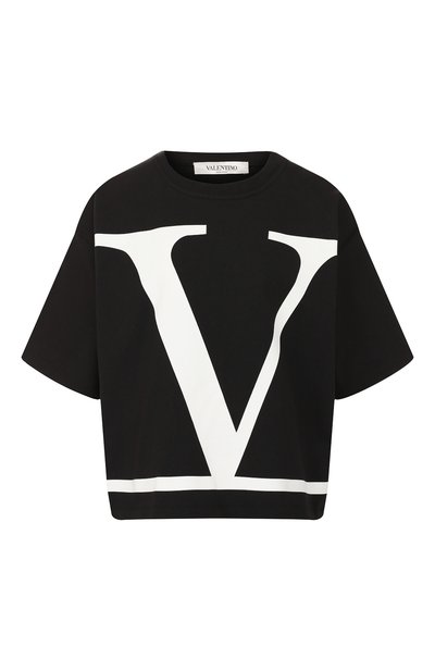 Женская хлопковая футболка VALENTINO, арт. SB3MG01Y4Q1