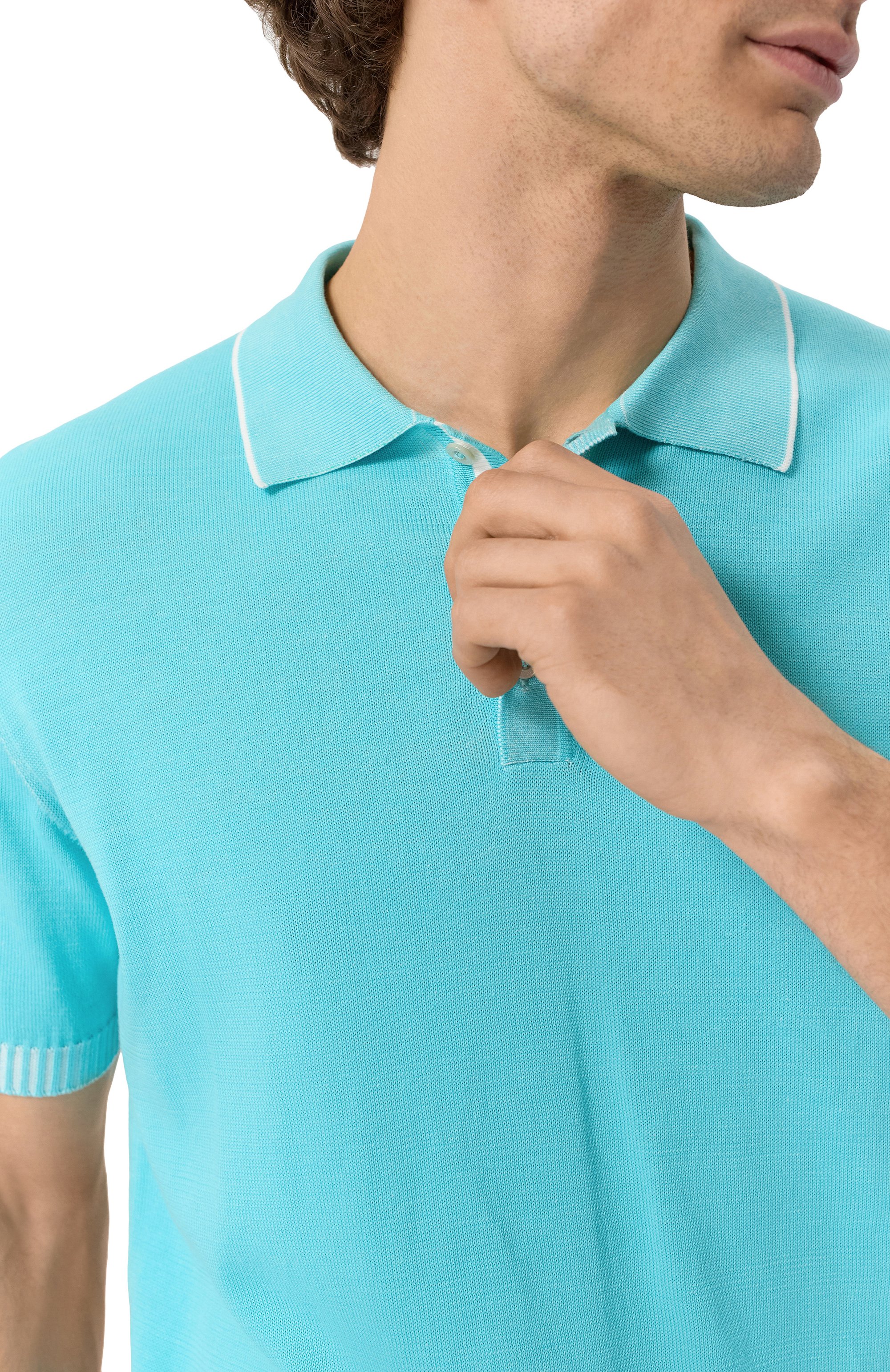 Хлопковое поло MOORER, арт. AD0LF0, фото 5