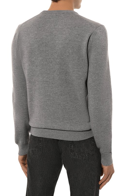 Джемпер из шерсти и кашемира Dolce & Gabbana GX039T/JFMHL Серый  GX039T/JFMHL Фото 4