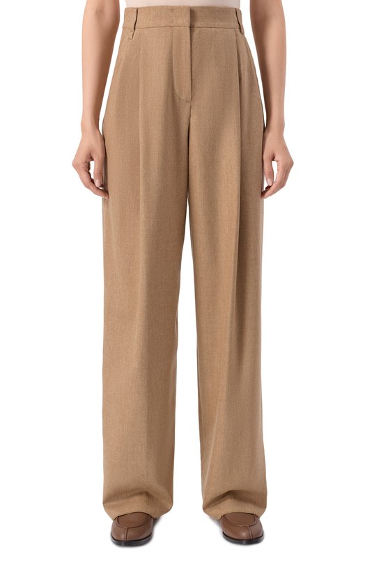 Брюки из шерсти и кашемира Emporio Armani EW002215/TE10537/01002 Бежевый  EW002215/TE10537/01002 Фото 3