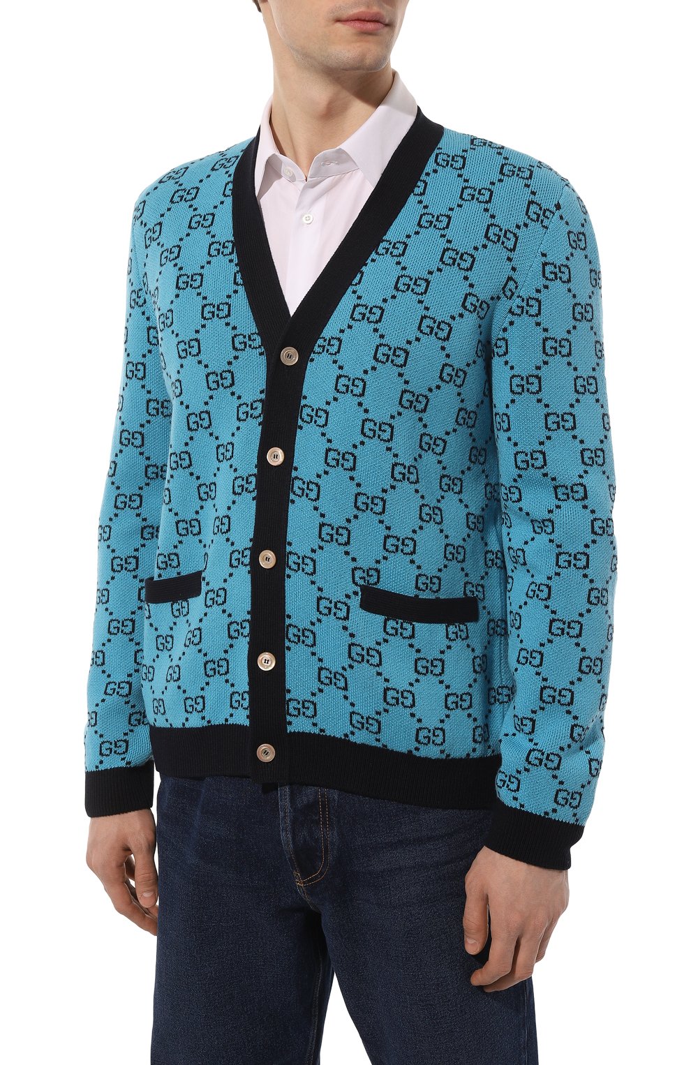 Кардиган из шерсти и хлопка GUCCI, арт. 661156 XKBXI, фото 3