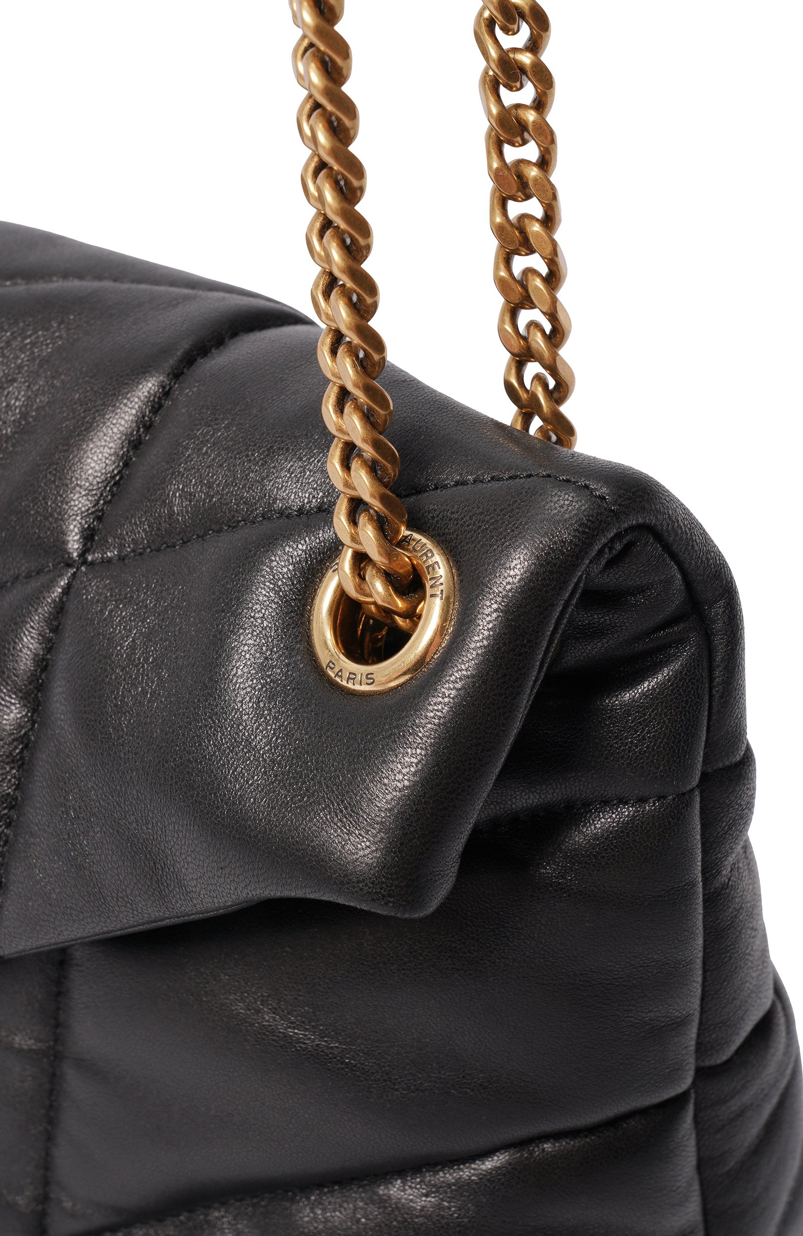 Сумка puffer small SAINT LAURENT черного цвета по цене 414500 руб., арт. 577476/1EL07, фото 6 Сумка puffer small SAINT LAURENT, арт. 577476/1EL07, фото 6