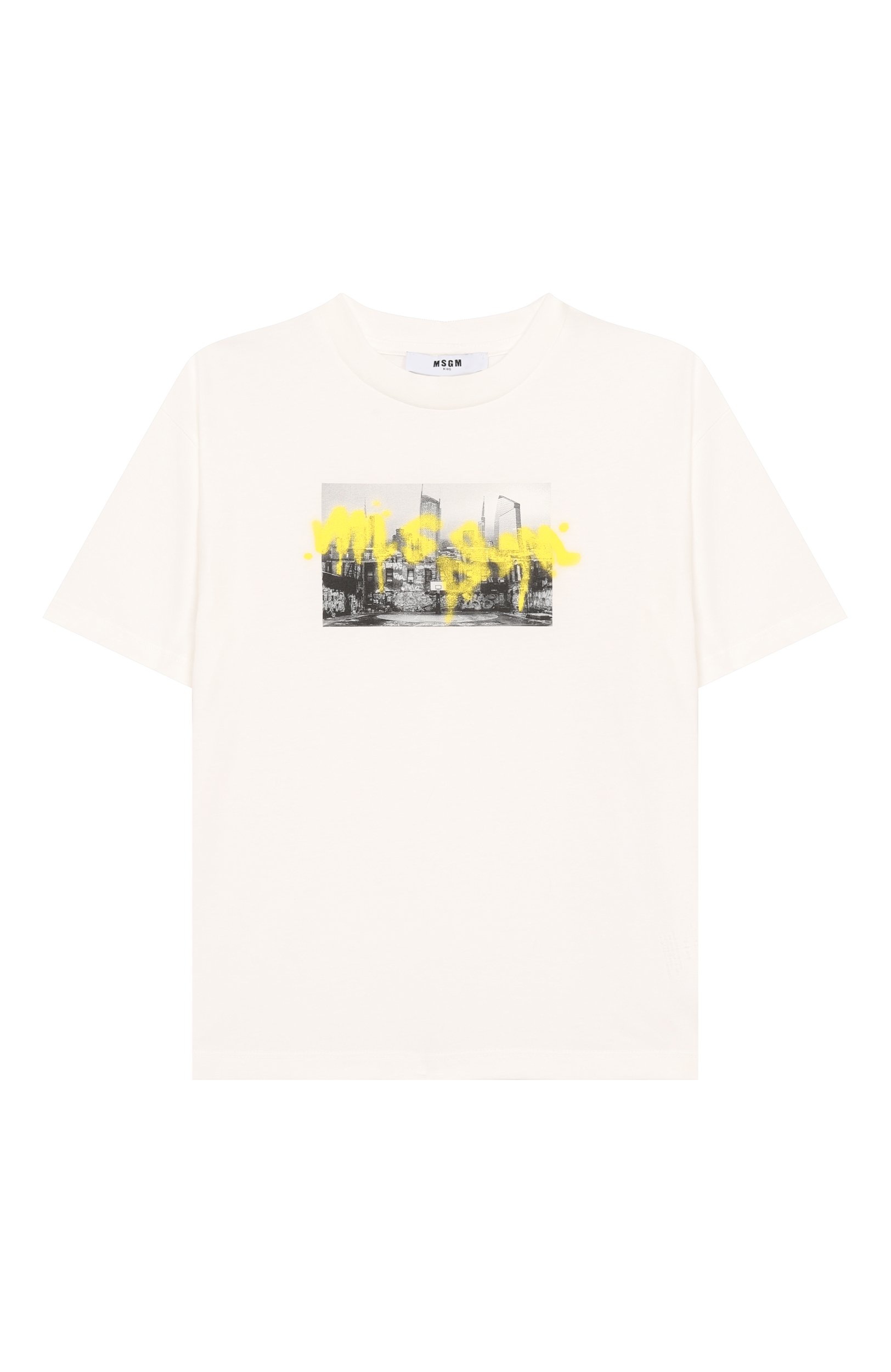 Хлопковая футболка MSGM KIDS, арт. F6MSJBTH239, фото 1