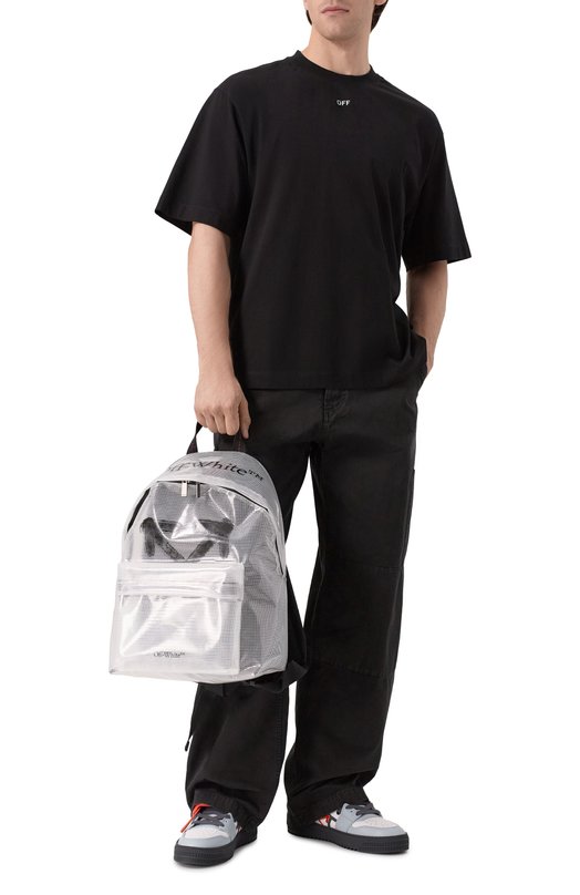 Хлопковая футболка Off-White 0MAA120S25JER00F Чёрный  0MAA120S25JER00F Фото 2