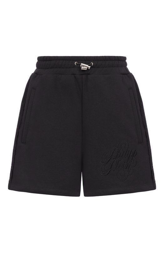 Хлопковые шорты Philipp Plein SAFC WJT2201 PTE003N Чёрный SAFC WJT2201 PTE003N