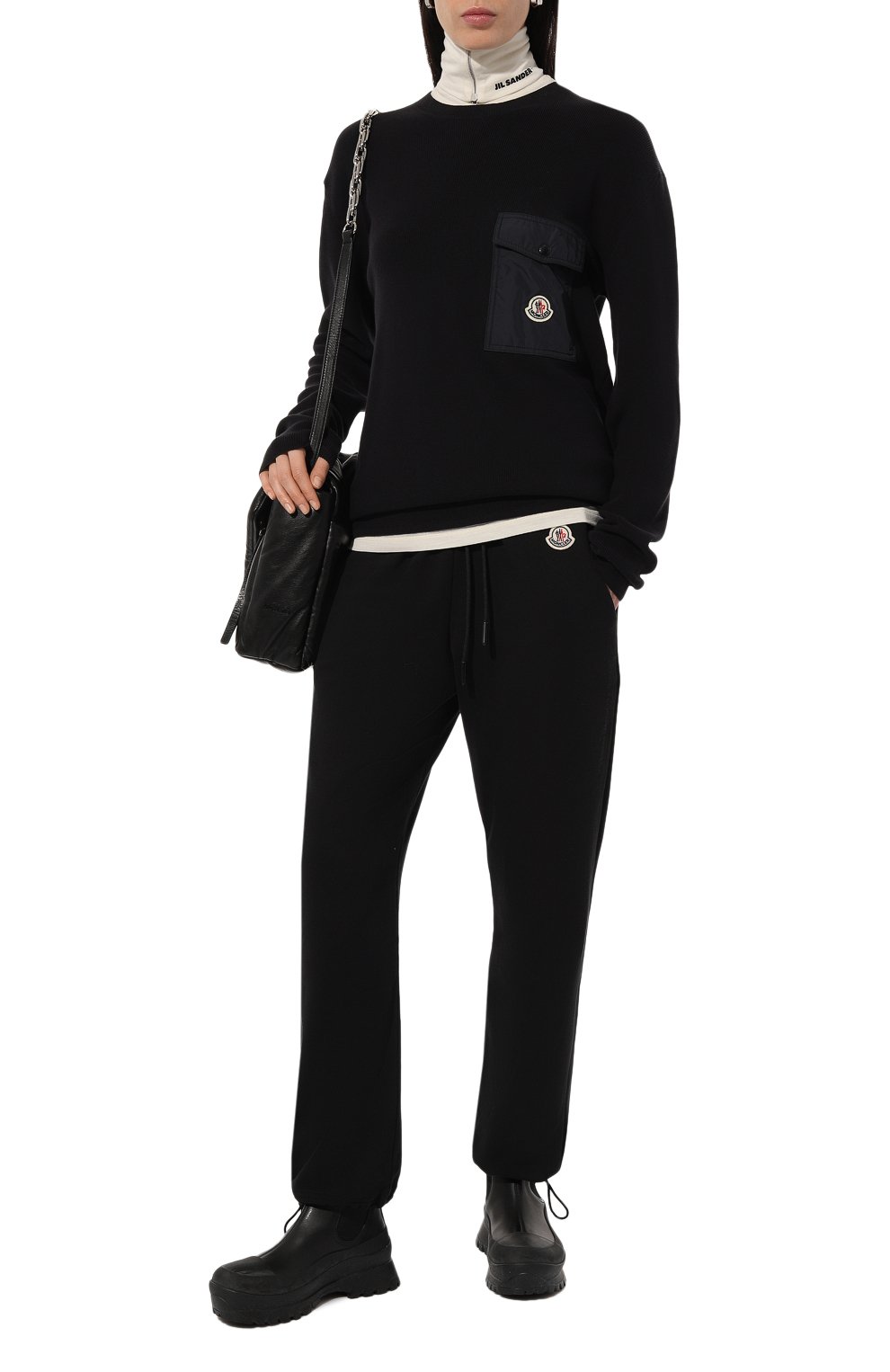 Хлопковые джоггеры MONCLER, арт. 8H000-23-899M4, фото 2