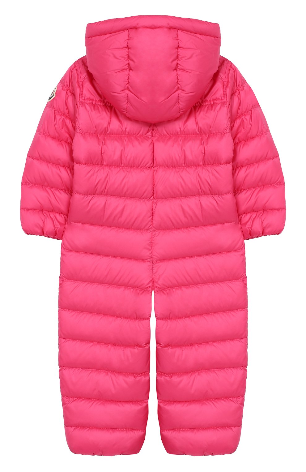 Пуховый комбинезон MONCLER ENFANT фуксия цвета по цене 48500 руб., арт. E1-951-14366-05-53048/18M-3A, фото 2 Пуховый комбинезон MONCLER ENFANT, арт. E1-951-14366-05-53048/18M-3A, фото 2