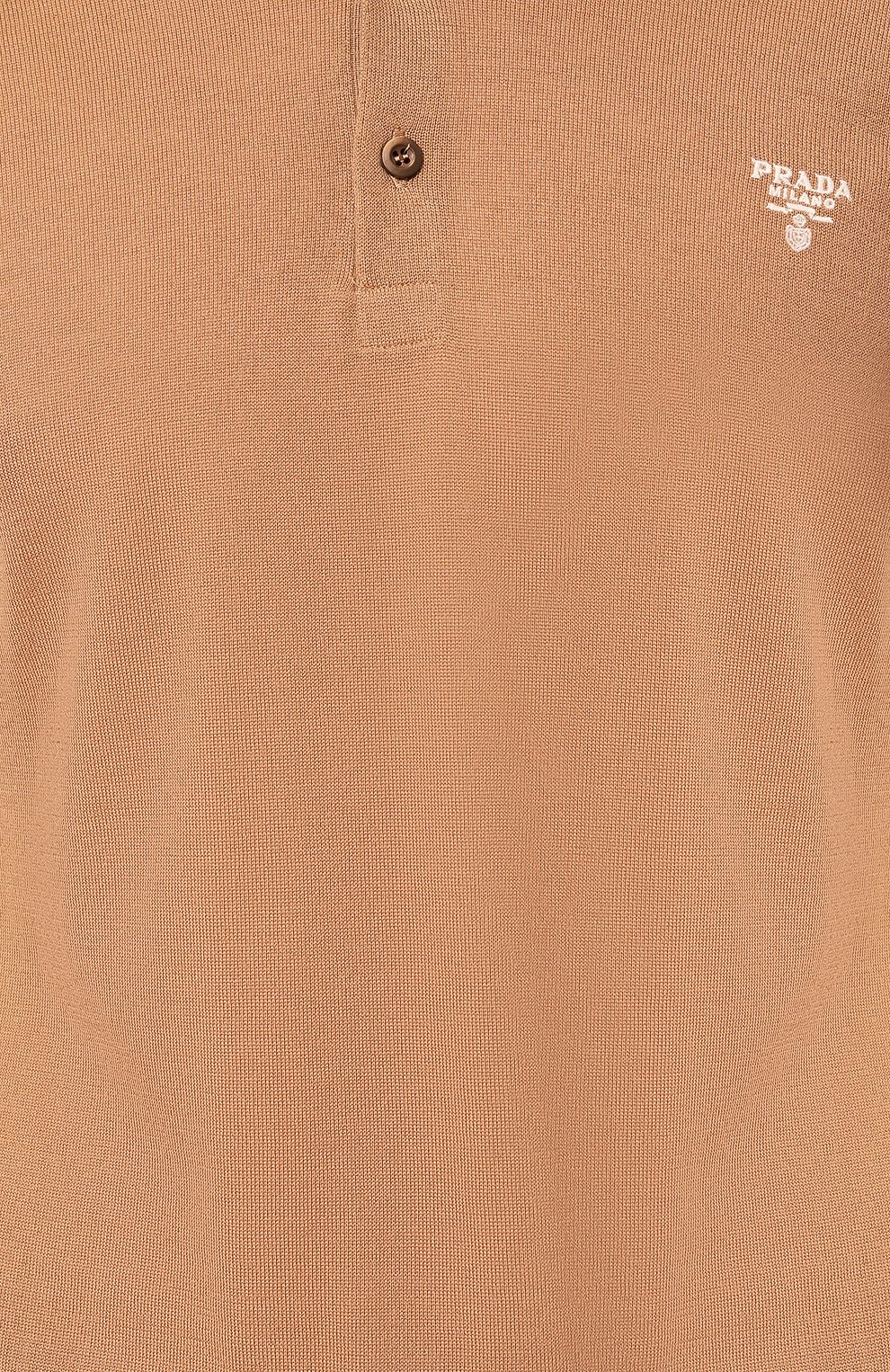 Кашемировое поло PRADA бежевого цвета по цене 195000 руб., арт. UMB313-10IR-F0040-221, фото 5 Кашемировое поло PRADA, арт. UMB313-10IR-F0040-221, фото 5