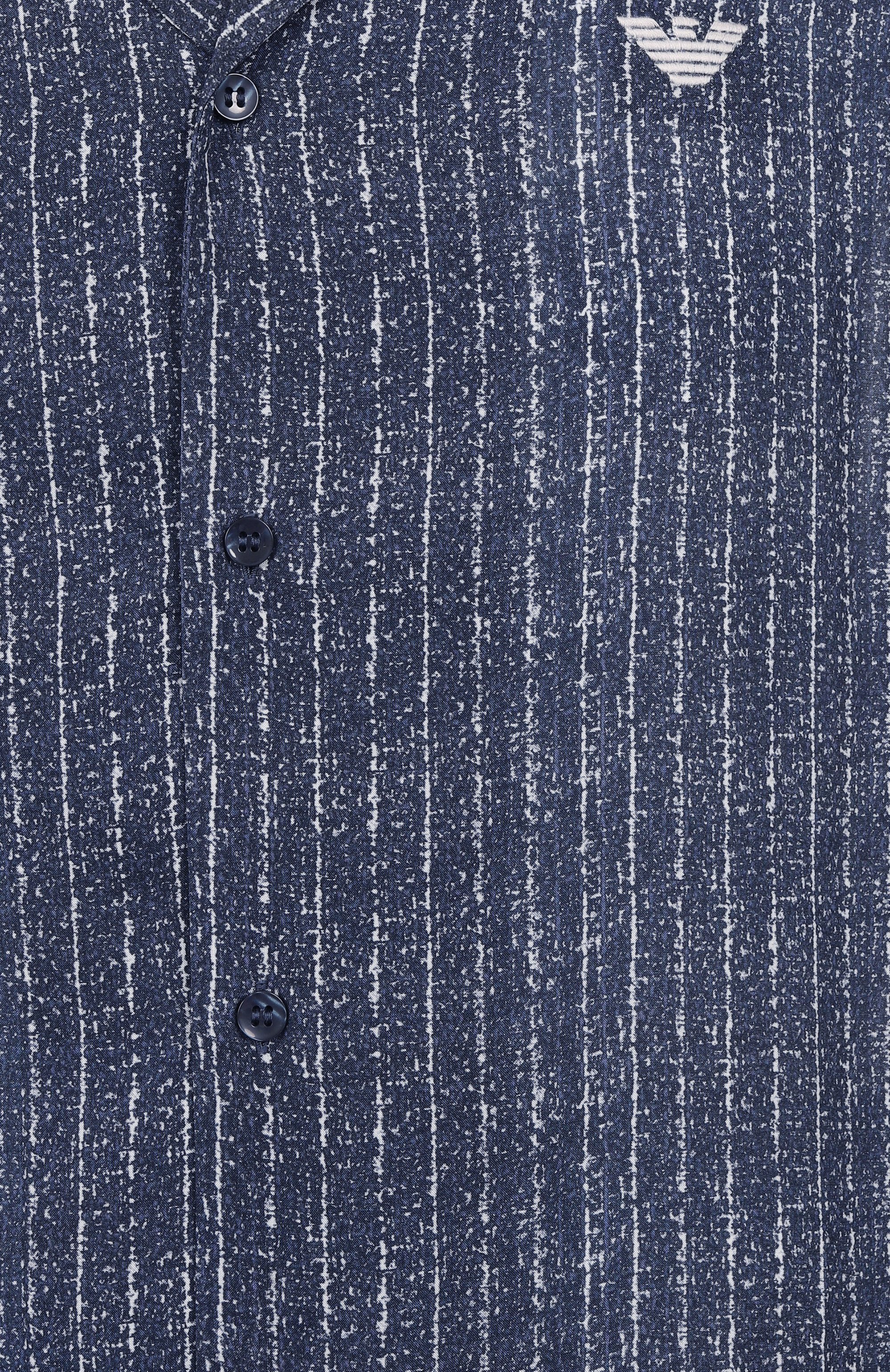 Рубашка из вискозы EMPORIO ARMANI темно-синего цвета по цене 17700 руб., арт. EM000593/AF12351, фото 6 Рубашка из вискозы EMPORIO ARMANI, арт. EM000593/AF12351, фото 6