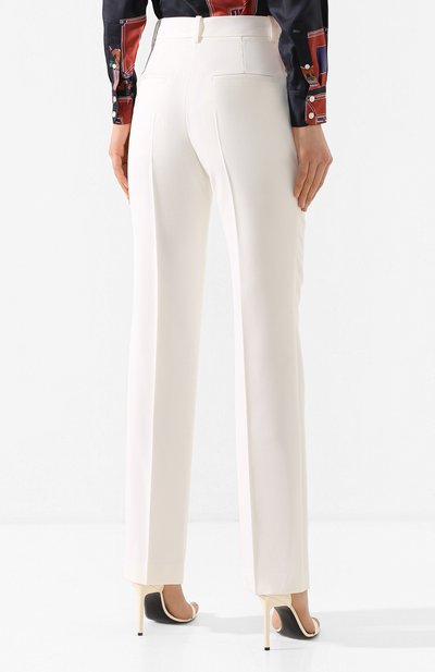 Шерстяные брюки VICTORIA BECKHAM белого цвета по цене 111500 руб., арт. 1220WTR001203F, фото 4 Шерстяные брюки VICTORIA BECKHAM, арт. 1220WTR001203F, фото 4