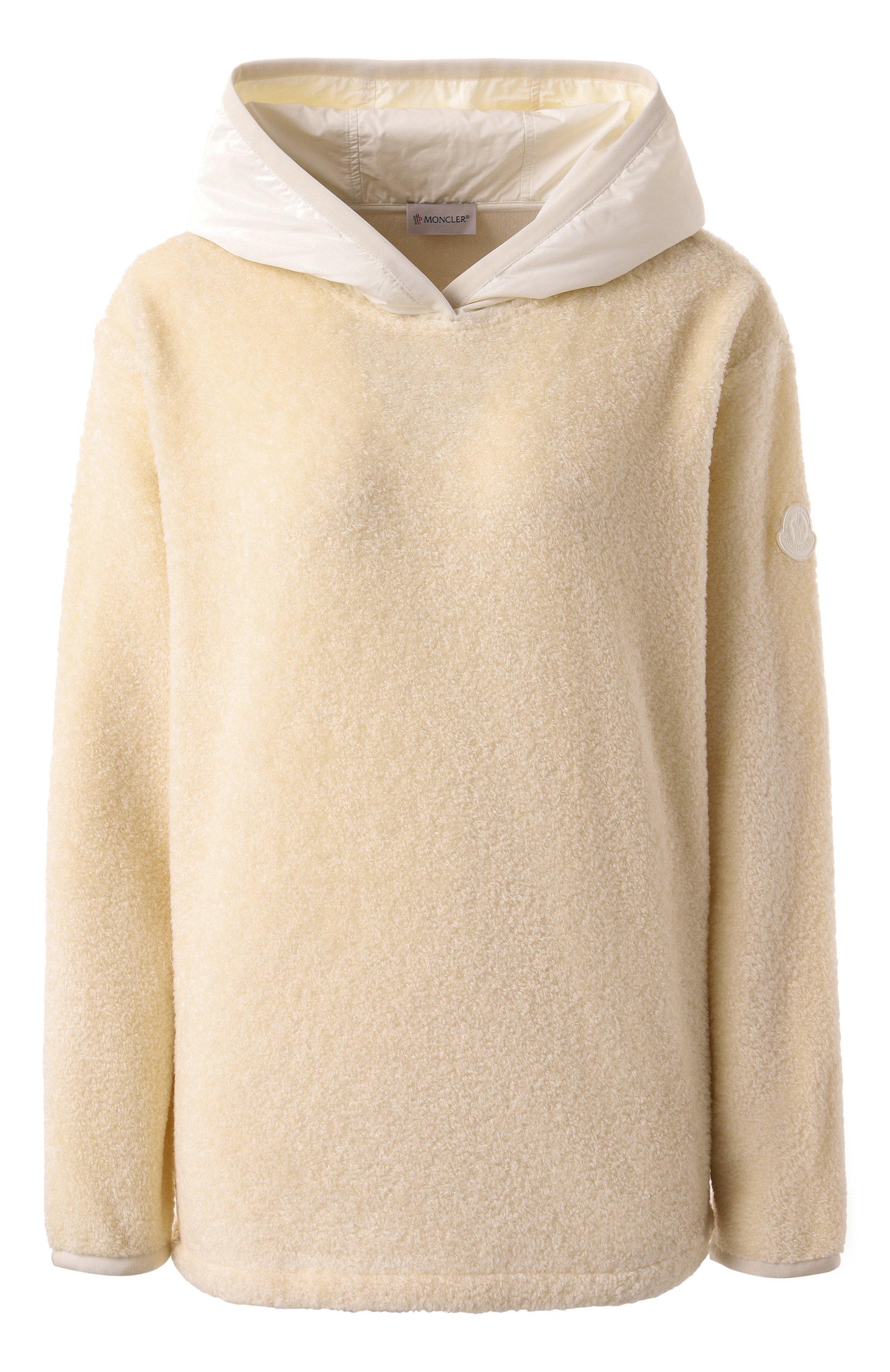 Худи MONCLER кремового цвета по цене 123000 руб., арт. 8G000-36-89A0F, фото 1 Худи MONCLER, арт. 8G000-36-89A0F, фото 1