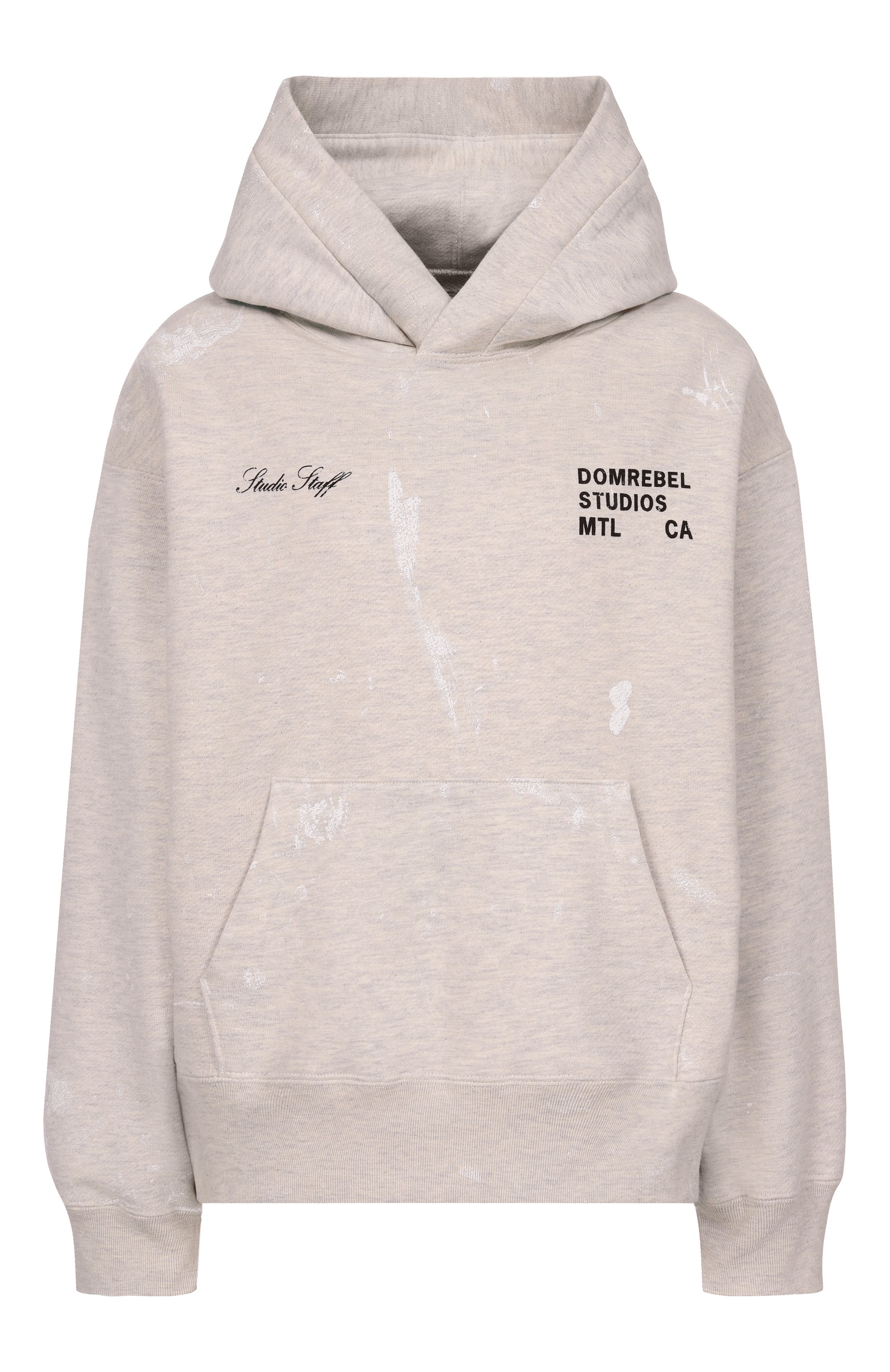 Хлопковое худи DOMREBEL серого цвета по цене 45250 руб., арт. STAFF/PULL0VER H00DIE, фото 1 Хлопковое худи DOMREBEL, арт. STAFF/PULL0VER H00DIE, фото 1