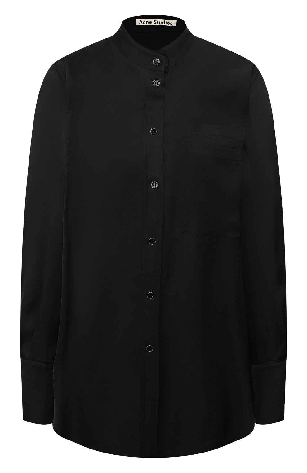Рубашка из вискозы ACNE STUDIOS черного цвета по цене 28850 руб., арт. AC0063, фото 1 Рубашка из вискозы ACNE STUDIOS, арт. AC0063, фото 1