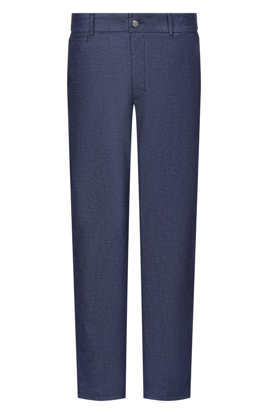 Брюки из хлопка и льна Zilli CP801BM0109VHST00 Синий CP801BM0109VHST00