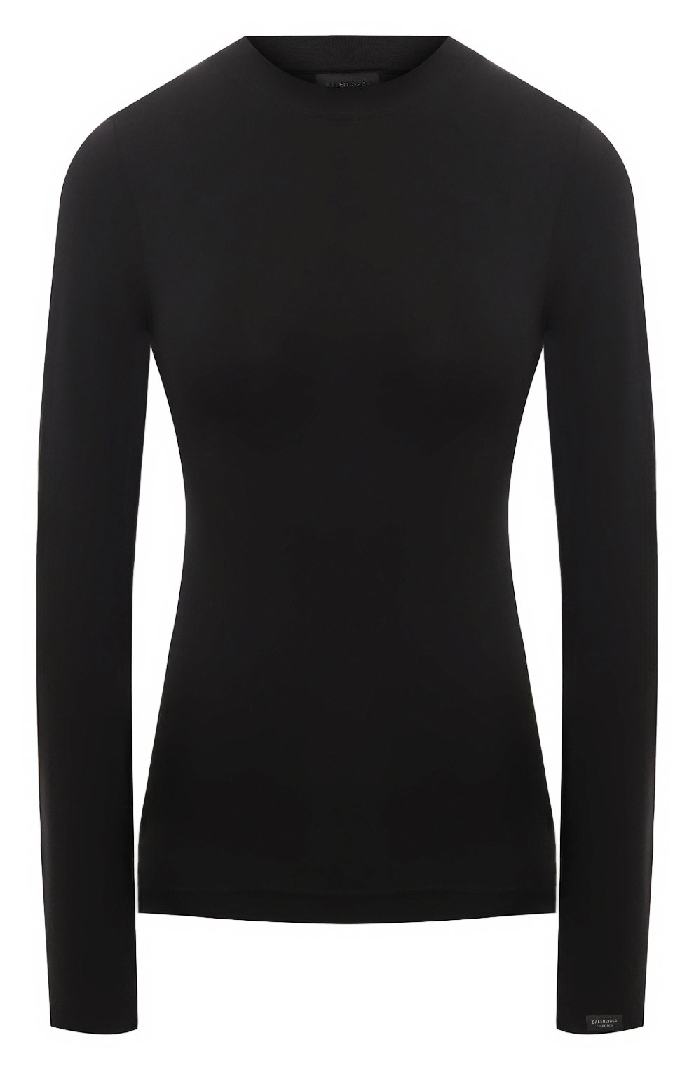 Хлопковый лонгслив BALENCIAGA черного цвета по цене 79150 руб., арт. 773269/TPV08, фото 1 Хлопковый лонгслив BALENCIAGA, арт. 773269/TPV08, фото 1