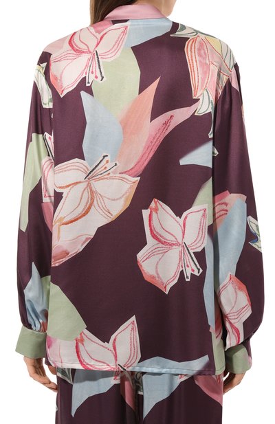 Пижама из хлопка и шелка ANY WOWZERS фиолетового цвета по цене 45000 руб., арт. BOWIE02P-LILPL, фото 4 Пижама из хлопка и шелка ANY WOWZERS, арт. BOWIE02P-LILPL, фото 4